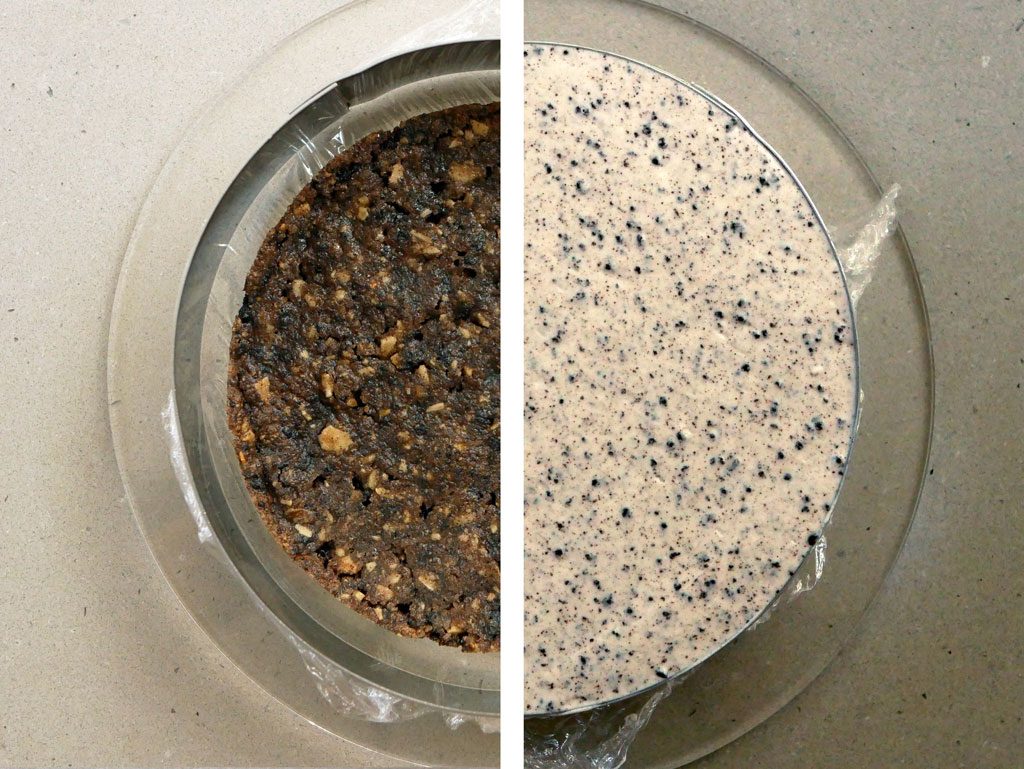Making Oreo Mousse Cheesecake